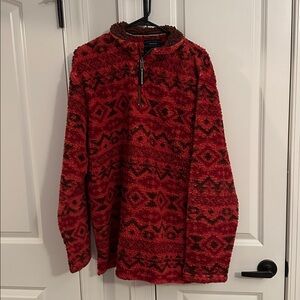Southern Marsh Red and Brown Fleece Pullover